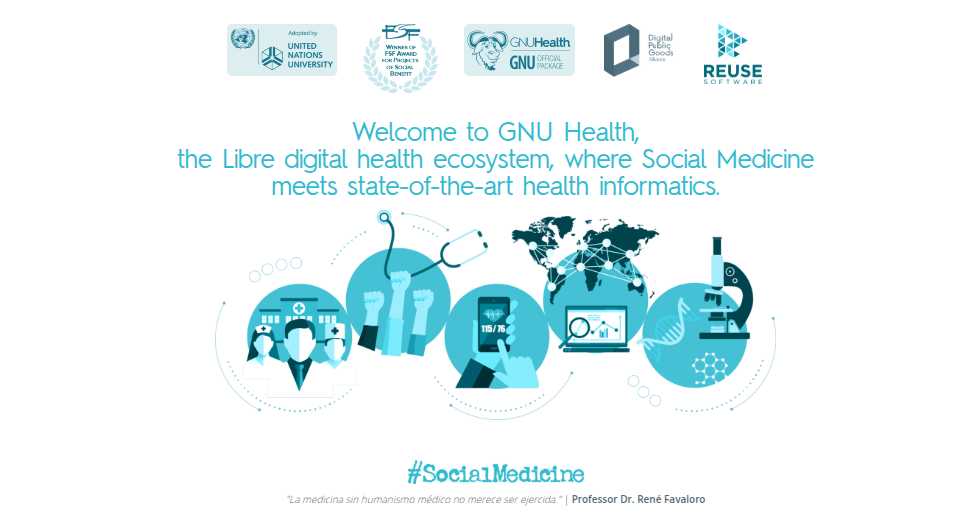 GNU Health: النظام البيئي الصحي الرقمي الحر الذي يطبق فكرة الطب الاجتماعي على أرض الواقع