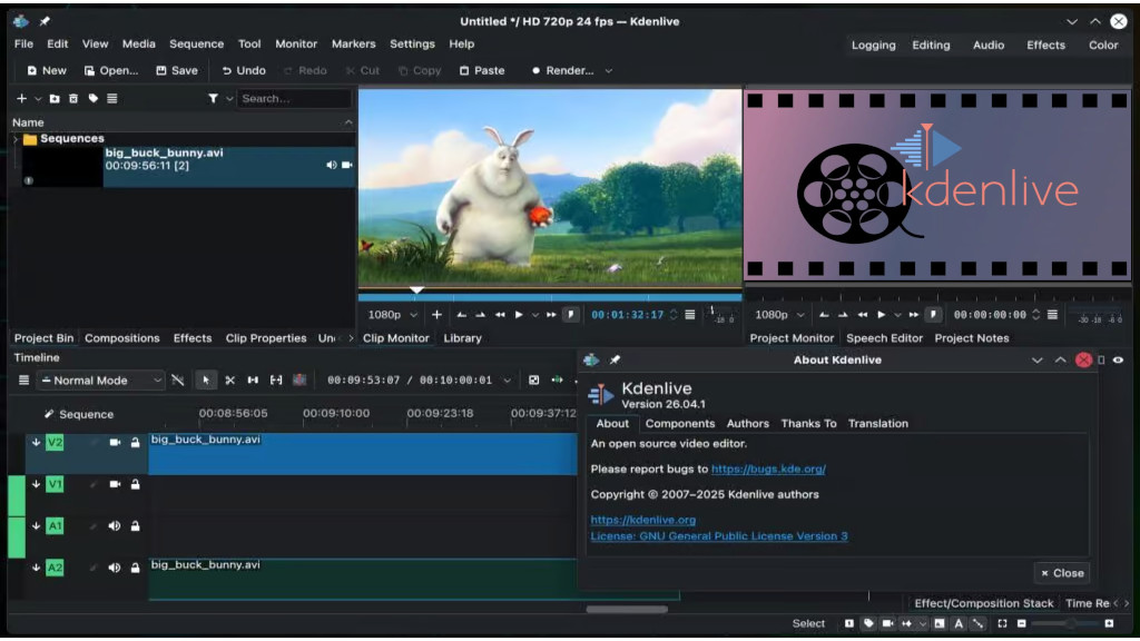 Kdenlive 26.04.1: محرر الفيديو مفتوح المصدر من KDE يحصل على تحديث أمني مهم