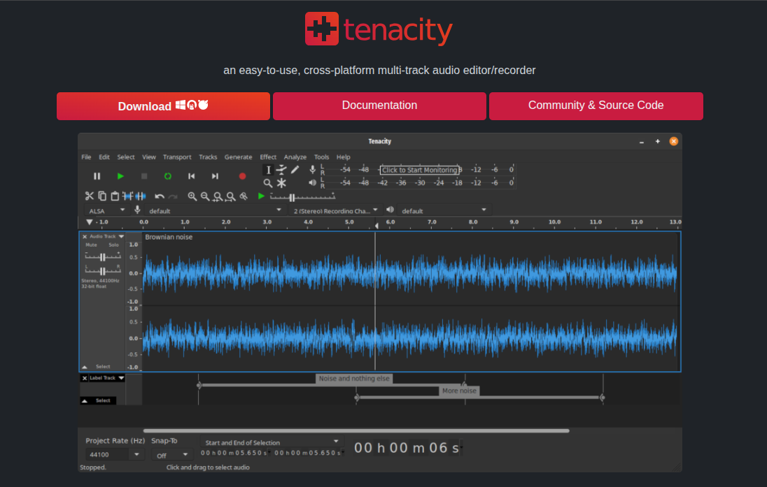 Tenacity: محرر صوتيات متعدد المسارات مفتوح المصدر ينافس Audacity بثقة