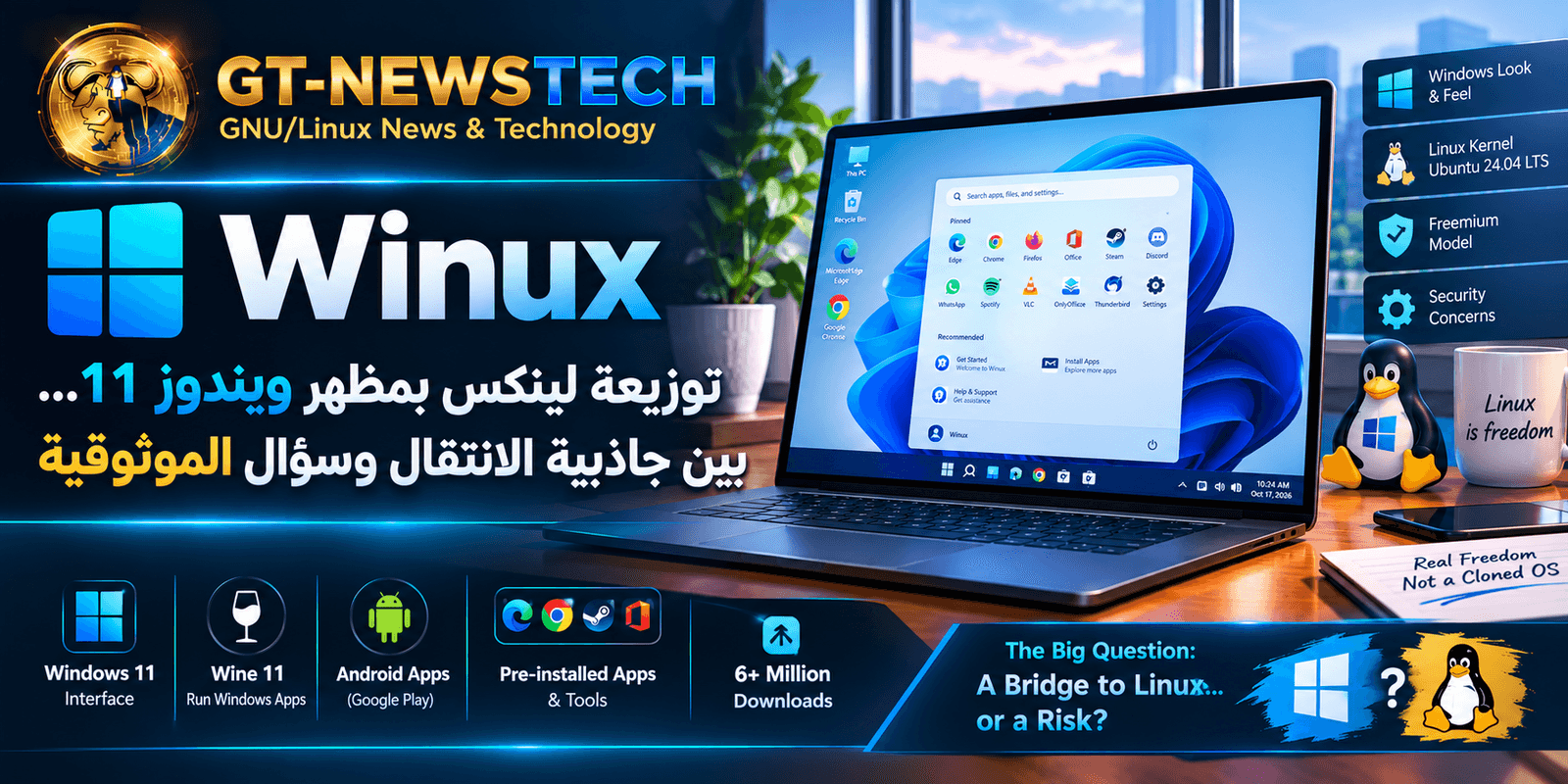 Winux: توزيعة لينكس بمظهر ويندوز 11... بين جاذبية الانتقال وسؤال الموثوقية