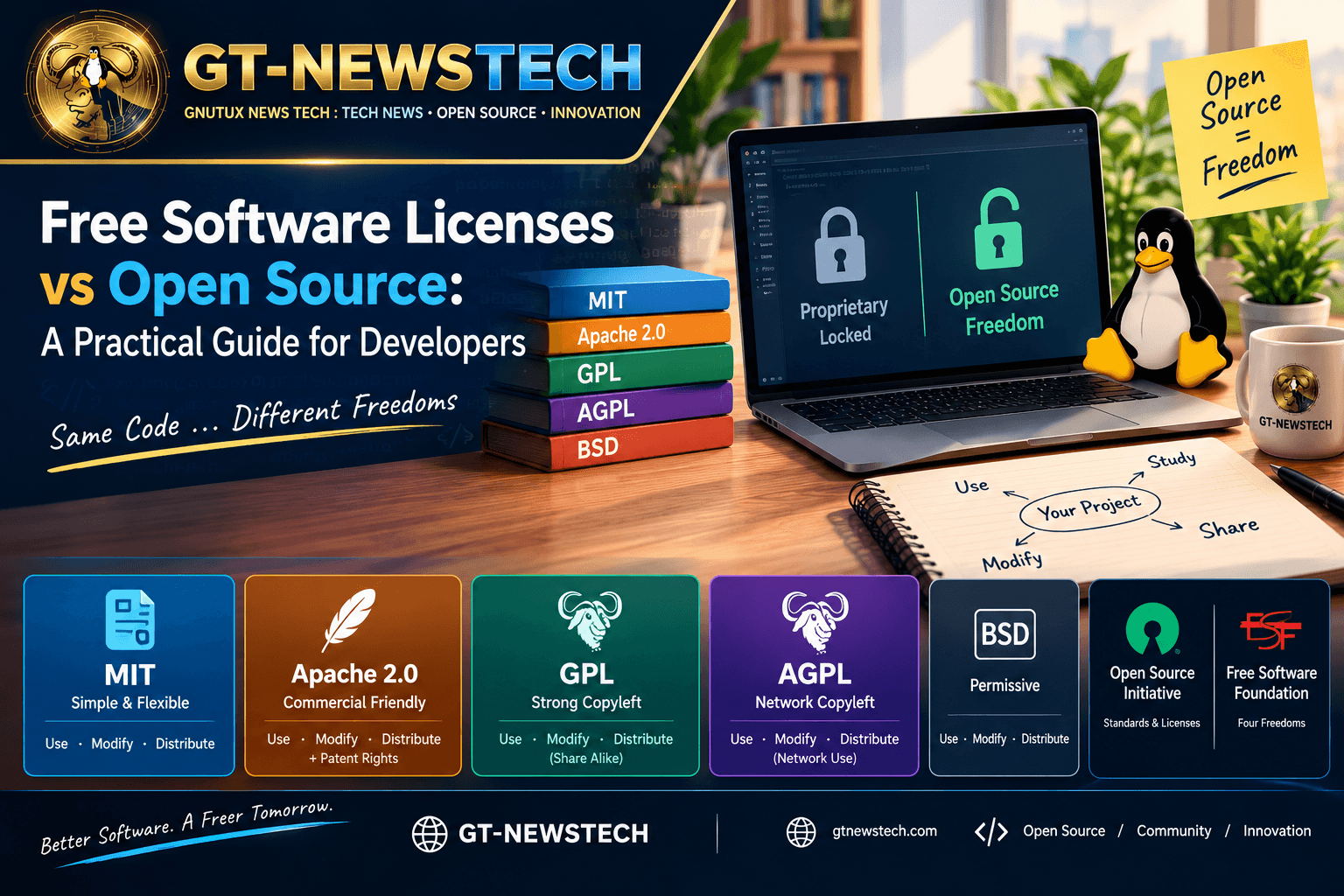 The Difference Between Free Software and Open Source Licenses: A Practical Guide for Developers