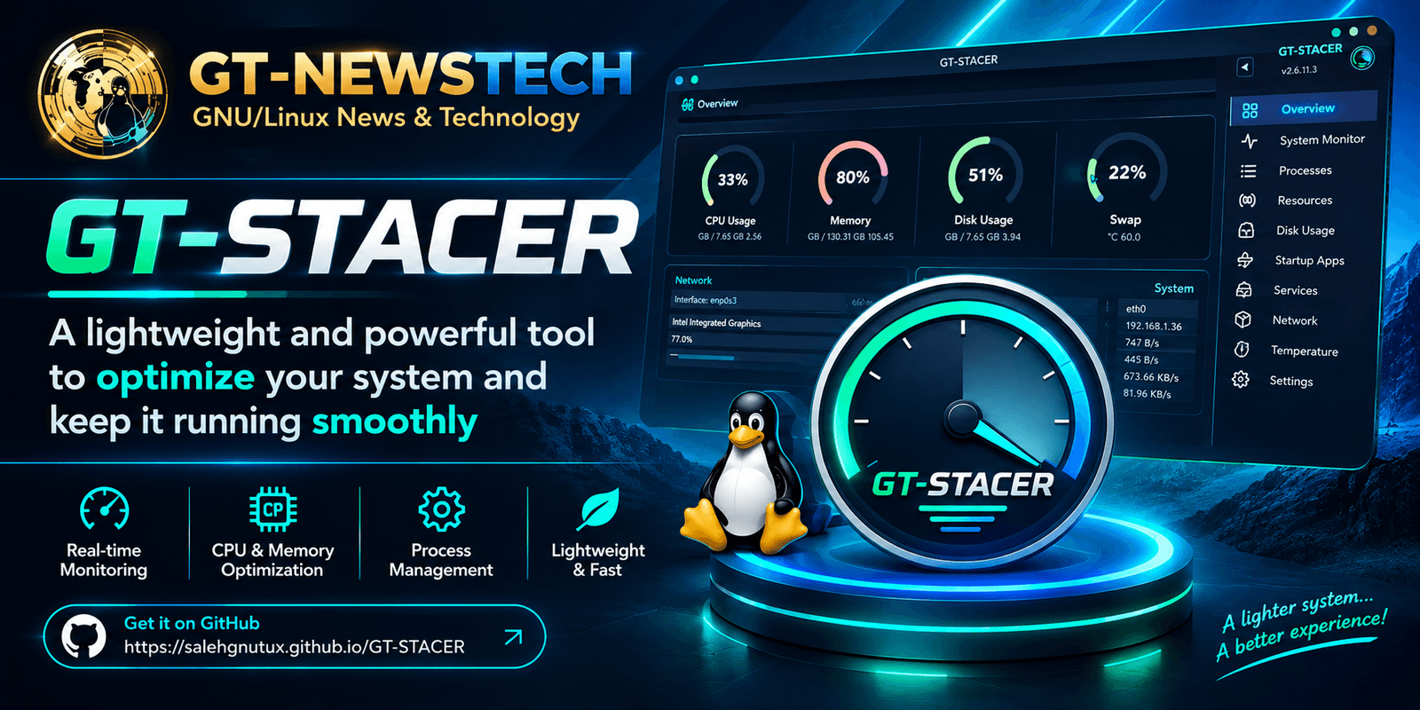 GT-STACER 26.11.3: A Stable Release That Turns the Tool into a Complete Linux Control Center