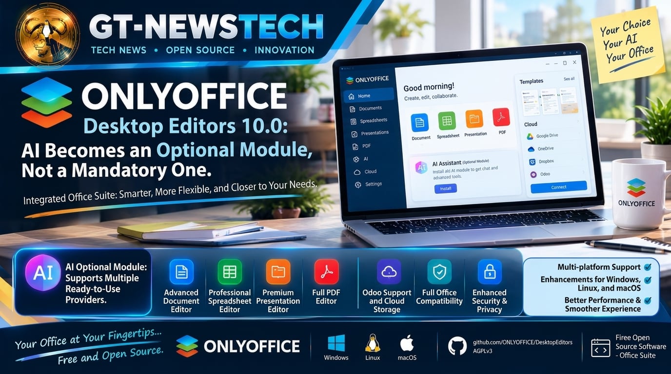 ONLYOFFICE Desktop Editors 10.0: AI Becomes an Optional Module, Not a Mandatory One
